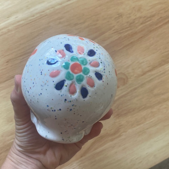 Colorful Ceramic Sugar Skull Decor - Picture 2 of 7